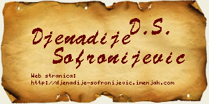 Đenadije Sofronijević vizit kartica